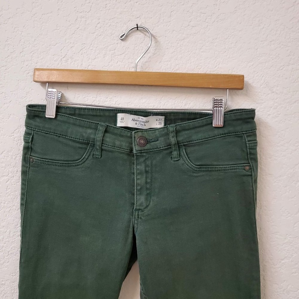 Abercrombie & Finch Skinny Jean Green Women's Size 4 (WP229) - Picture 3 of 8
